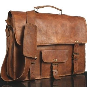 GRUNTLUXURY Handmade Messenger Bag / Briefcase